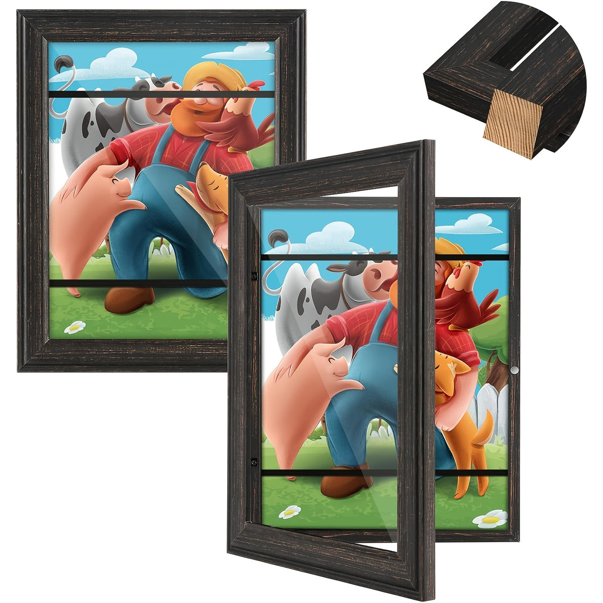 1/ 2/ 4/ 8 Pack Kids Artwork Frames Changeable, 8.5x11in Kids Art Frames Front Opening, Children Art Projects Kids Art Frames Picture Frames For Kids Drawing, Crafts, Photos, Holds 130pcs, Kids Christmas Gifts, Stocking Stuffers