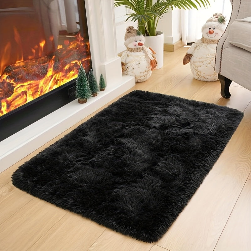 A Luxurious Square Tie-Dye Rug Made from Upgraded Soft Plush Fabric, Available in Various Colors. It Features a Non-Slip Backing, Is Absorbent And Durable, And Can Be Machine Washed, Making It Perfect for Living Rooms, Offices, Bedrooms, Home Decor