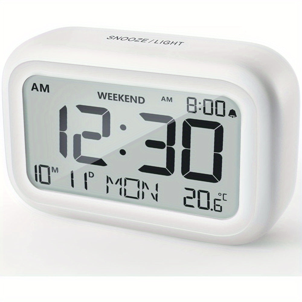 Transparent Desk Clock, Digital Alarm Clock, Reloj Despertador Digital, Transparent Modern Design, Temperature, Humidity, Snooze, Aesthetic Home Decor, Office Decor, Battery Operated Desk Clock for Office, Living Room, Bedroom, Shelf Etc