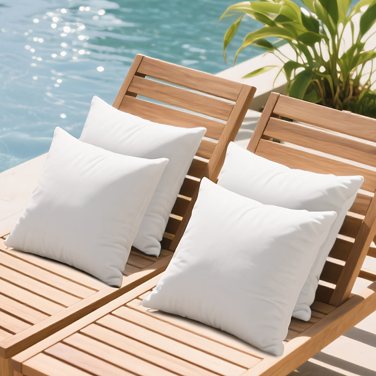 4-Pack/6-Pack 12x20/18x18/20x20 Inch Outdoor High Quality Pillow Inserts, Soft Fluffy Throw Pillows, High-Capacity Microfiber Filled Pillow Cores, Multiple Sizes for Sofa Pillows, Decorative Square Throw Pillows, Suitable for Sofas, Beds