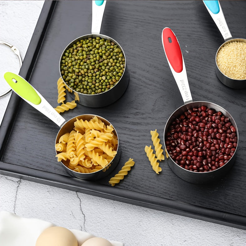 8pcs Measuring Cups/ 9pcs Measuring Spoons/ 17pcs Measuring Cups + Measuring Spoons Are Suitable For Both Dry And Liquid Ingredients - Very Suitable For Kitchen Tools, Kitchen Supplies, And Kitchen Accessories For Cooking And Baking.