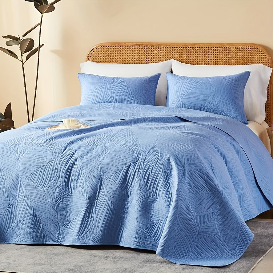 2/3pcs Cooling & Refreshing Summer Quilt Set - Multiple Colors Plus Random Color Available - Lightweight Breathable Microfiber Bedspread - Modern Coin Pattern Coverlet All Season - Holiday Gifts For Family Friends (1 Quilt, 1/2 Pillow Shams)