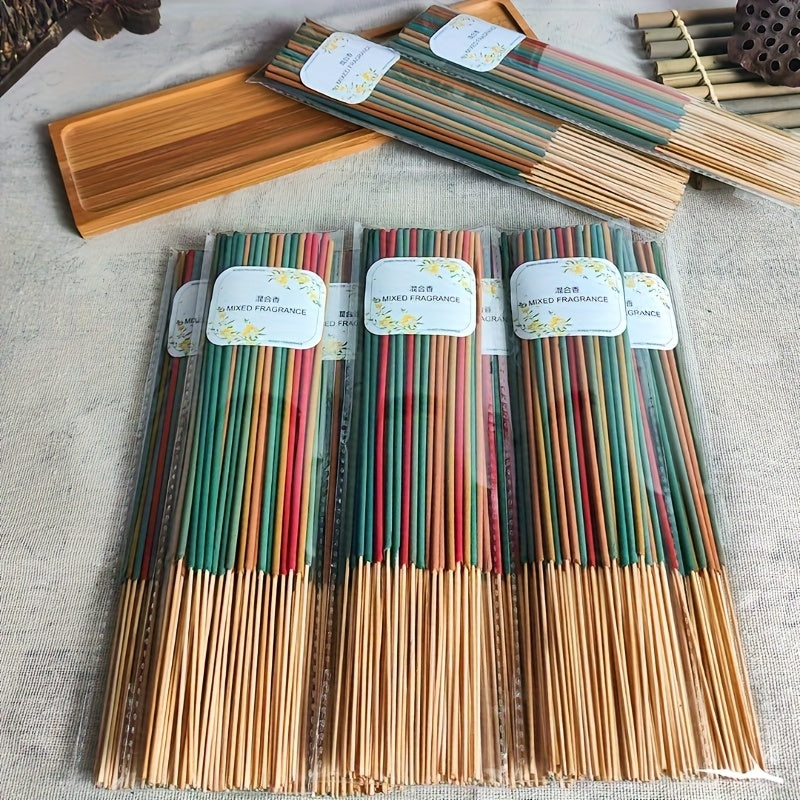 60pcs Premium Stick Set - 6 Scents for Yoga, Meditation, Relaxation & Sleep Aid - Perfect for Home Decor, Hotels & Spas - Dragon's Blood, Jasmine, Sage, Sandalwood, Mint, Milk Fragrances