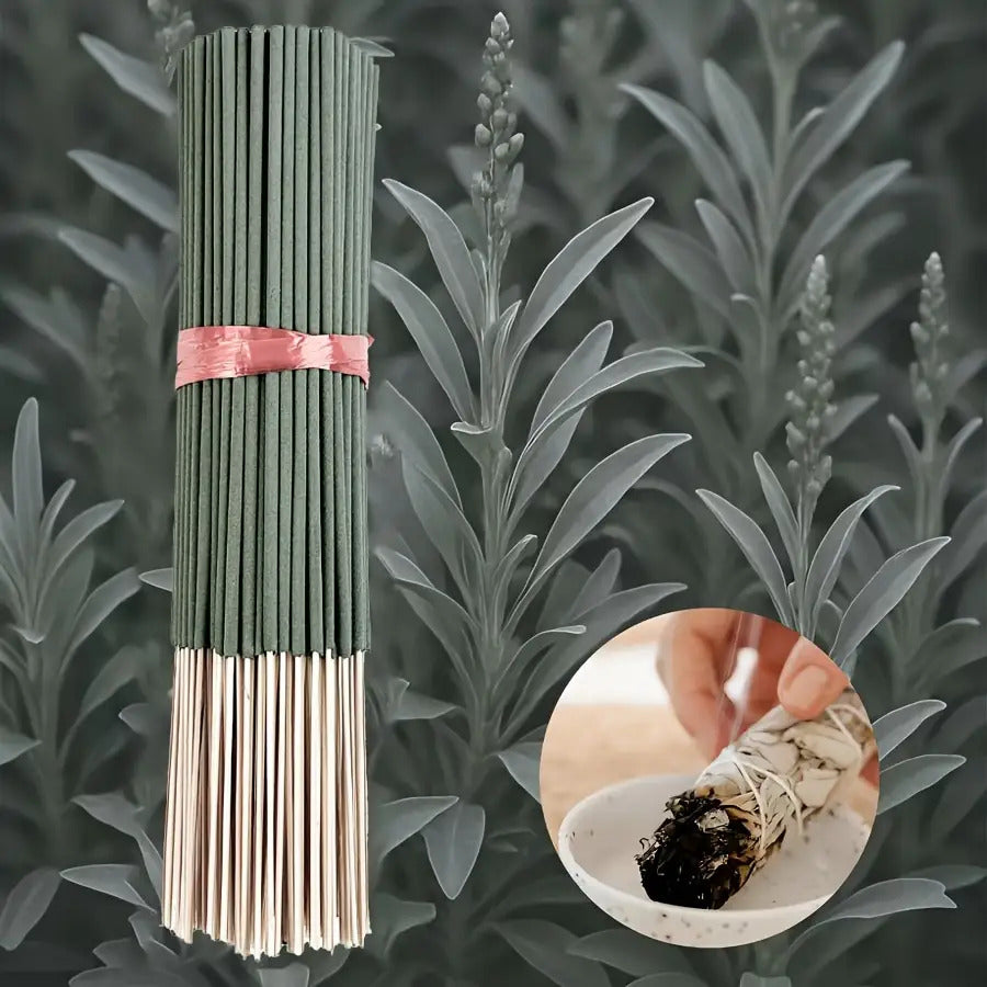 160 Long White Sage Sticks | 8.66 Inch Natural Fragrance | Meditation Yoga Meditation Fragrance | Long-Lasting Fresh Fragrance