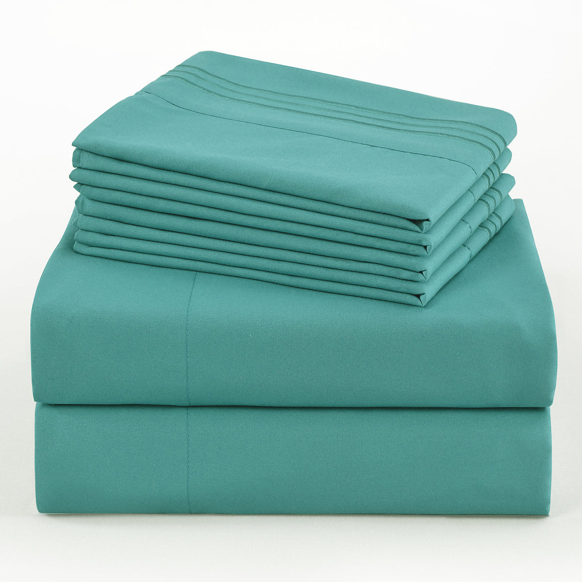 100 GSM Microfiber Sheet Set with Pillowcases, Soft Breathable Solid Color Bedding, Machine Washable Twin Full Queen King Bedroom Essentials