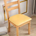 Dining Chair Seat Covers in PU Leather, Water-Resistant Stretch Cushion Slipcovers, 4 or 6 Piece Sets for Kitchen, Dining Room and Restaurant Refresh