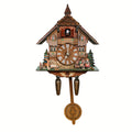 Wooden Cuckoo Wall Clock with Singing Bird and Night Mode, Battery-Operated European Forest Style Accent for Adult Bedrooms and Living Room Decor