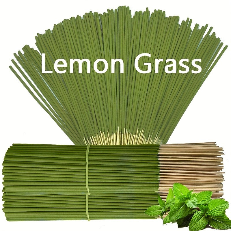 65/150pcs Extended Citronella Oil Lemon Grass Sticks - 45-Minute Burn Time, Artificial Wood Summer Scent for Home, Camping, Patio, Pool & Outdoor Activities - Air Purifying Relax, Holiday Decor (Halloween/ Christmas/ Easter/ Thanksgiving)