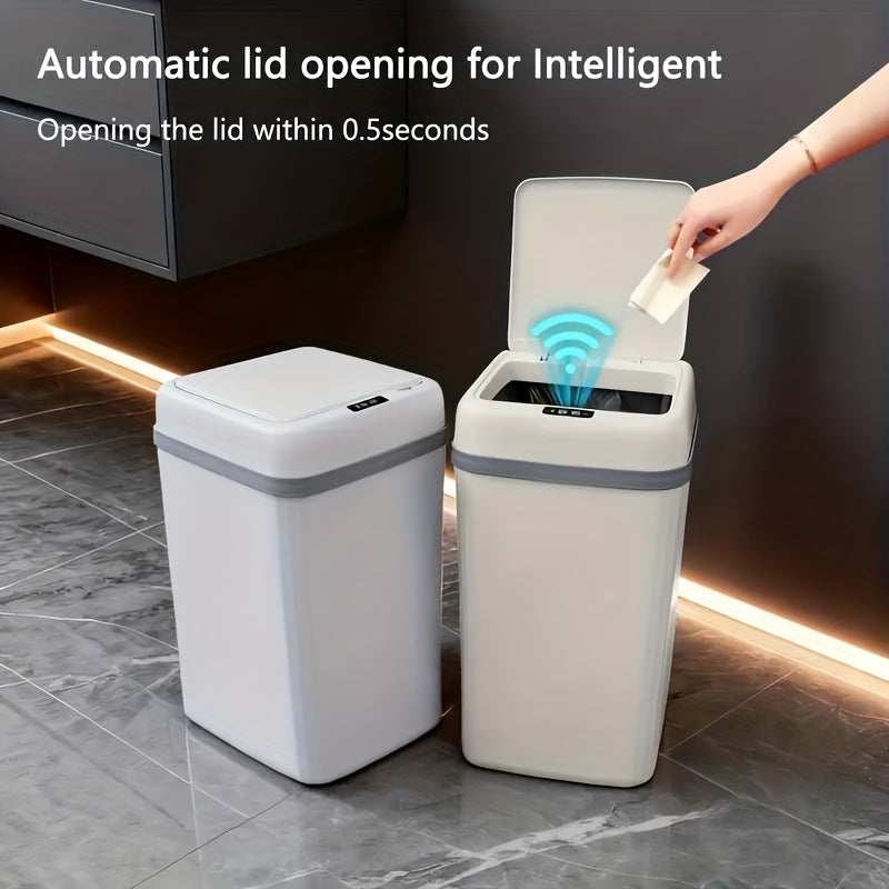 1-Pack/2-Pack Large-Capacity Smart Sensor Trash Can, Quiet & Odor-Proof, Pet-Resistant, Automatic Open & Close, Household Garbage Bin for Living Room, Kitchen, Toilet And Bathroom, Sleek And Stylish Design(Random Color Delivery)