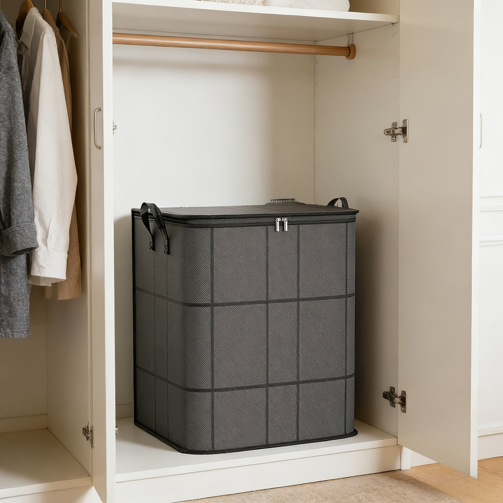 3 Pack Large Clothes Storage Bags, Foldable Wardrobe Storage Bag, Large Capacity Storage Box, Household Double Zipper Organizer Bag with Handles for Clothes And Quilts, Suitable for Moving, Travel, Storage Basket, And Under-Bed Storage Bag