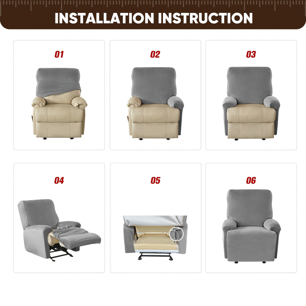 1SEAT 2026 NEW Recliner Slipcovers, Four Seasons Stretch Recliner Slipcover with Pocket, Removable, Washable, And Soft Recliner SlipChair Cover Suitable for Living Room Sofa Cover Home Decor, Easter Decorations for Home, St Patricks Day.