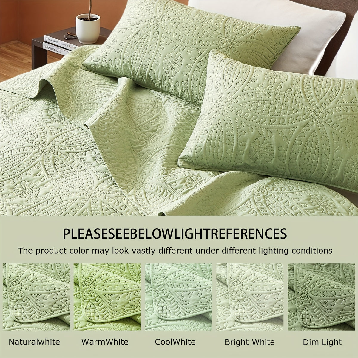 2/3pcs Quilt Set Bedspreads Queen Size - Soft & Refreshing Quilt Lightweight Microfiber Bedspread(1 Quilt, 1 Or 2 Pillow Cases) - Modern Style Coin Pattern Coverlet For All Seasons - Family Gift Set, Multiple Colors Plus Random Color Available