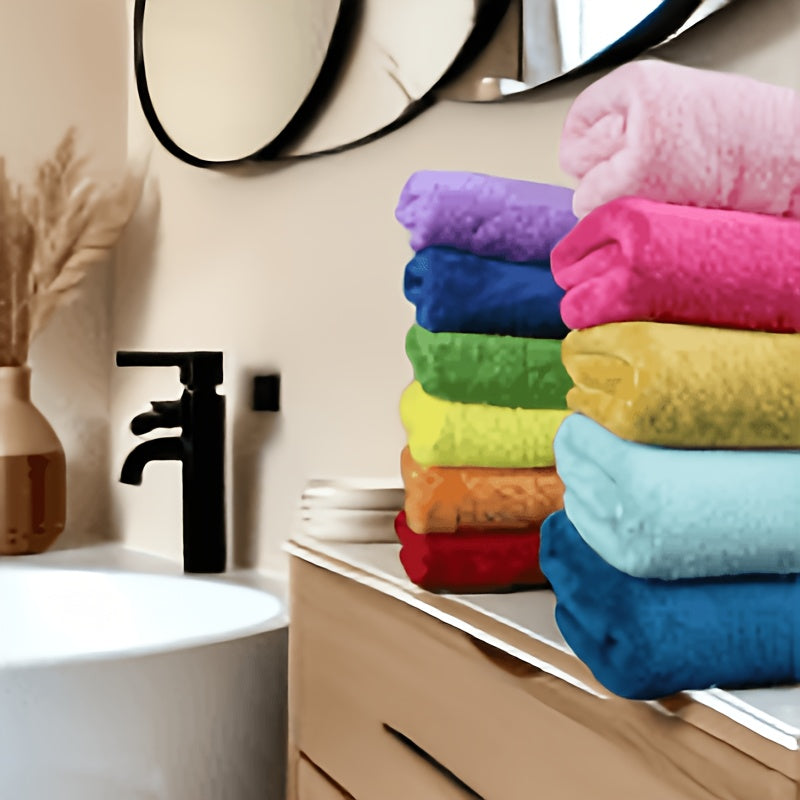 Coral Velvet Towel Set, 18-Piece Bathroom Collection with 4 Bath Towels, 4 Towels and 10 Square Towels in 16 Colors for Home, Hotel, Travel & Spa