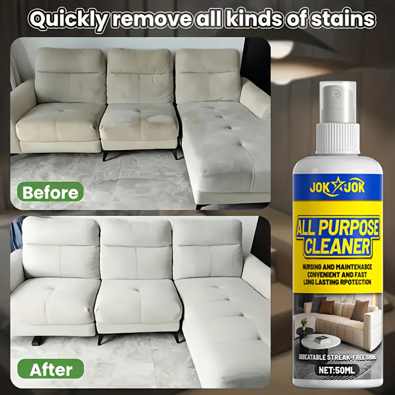 Multi-Surface Dry Cleaning Spray | Safe for Fabric Sofas, Carpets, Leather & Upholstered Furniture | Quick Stain Removal Without Water | Contains Glycerin | Suitable for Bedroom And Indoor Use | Brand: JOKJOK
