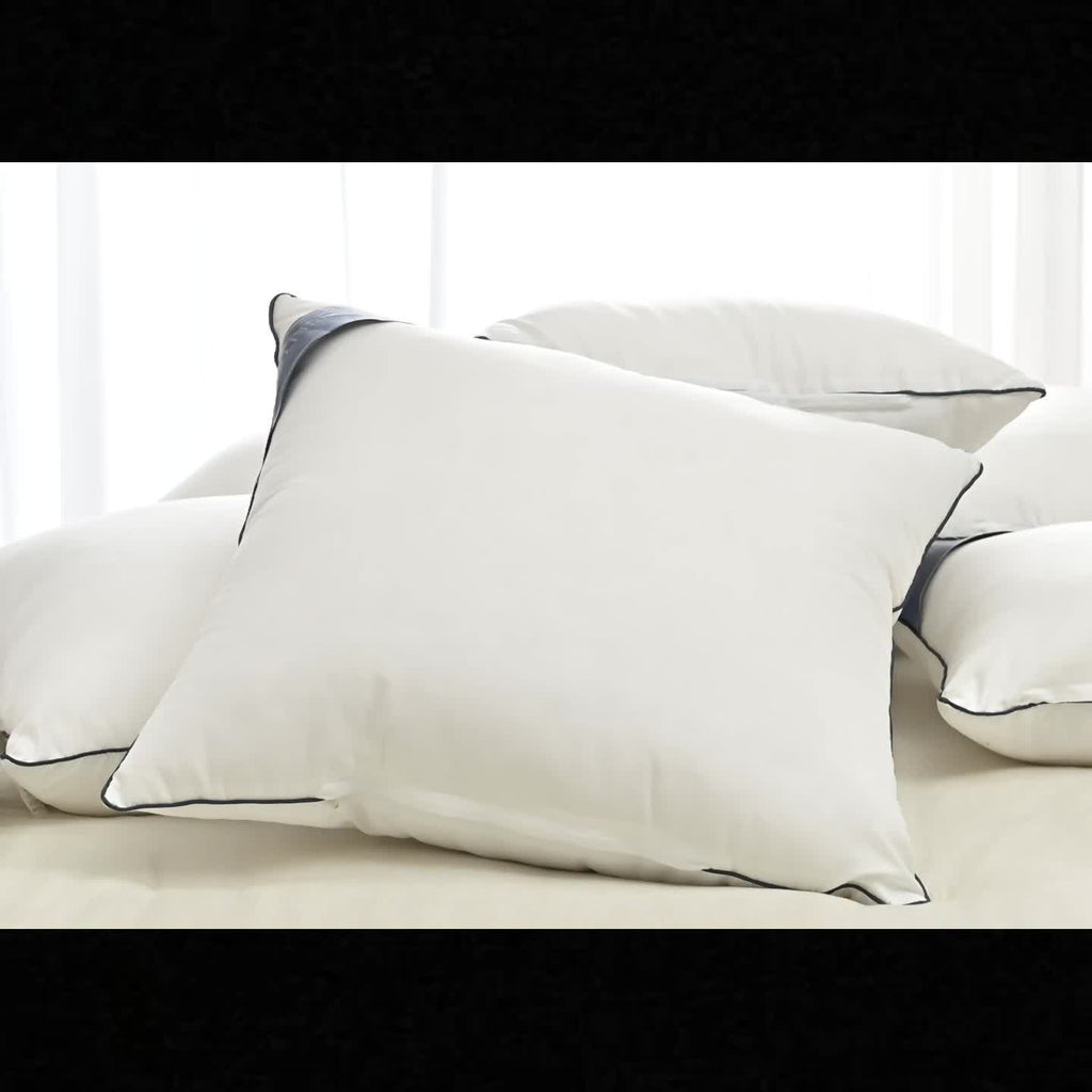 Square Throw Pillow Inserts, 4-Pack Fluffy Polyester Cushion Fillers with Piped Edges, Machine Washable for Sofa, Recliner and Bed Decor