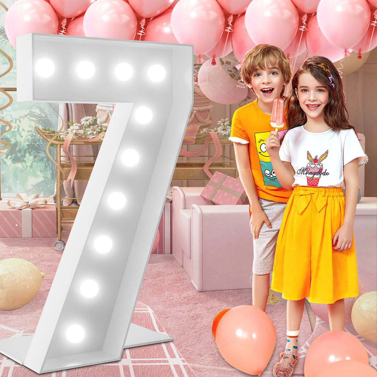 Marquee Numbers 4 feet tall 0-9 20 & 24 11 Colors & 3 flash modes