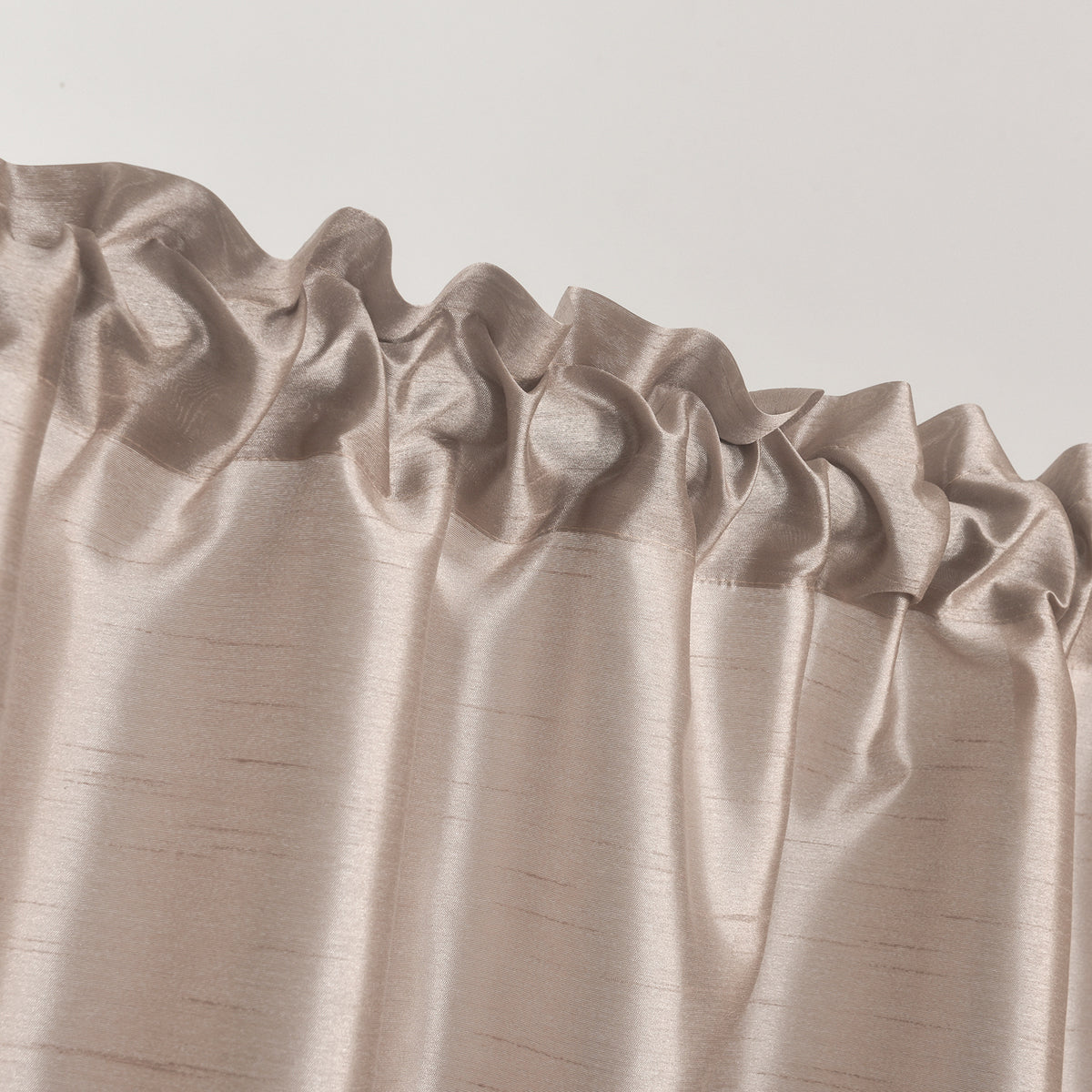 3 Panels Faux Silk Solid Color Sheer Kitchen Curtains Set Rod Pocket Design with 2 Tiers 26x36 inch Each and 1 Valance 52x14 inch for Kitchen Bathroom Privacy Drapes and curtains