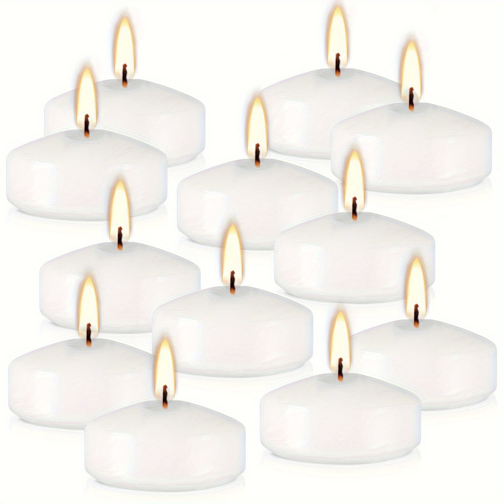 2-Inch 50-Pack Floating Candle (Approx. 1.97inch*0.79inch) Holiday Candles, Perfect for Weddings, Graduation Season, Back-to-School, Halloween, Christmas Decorations