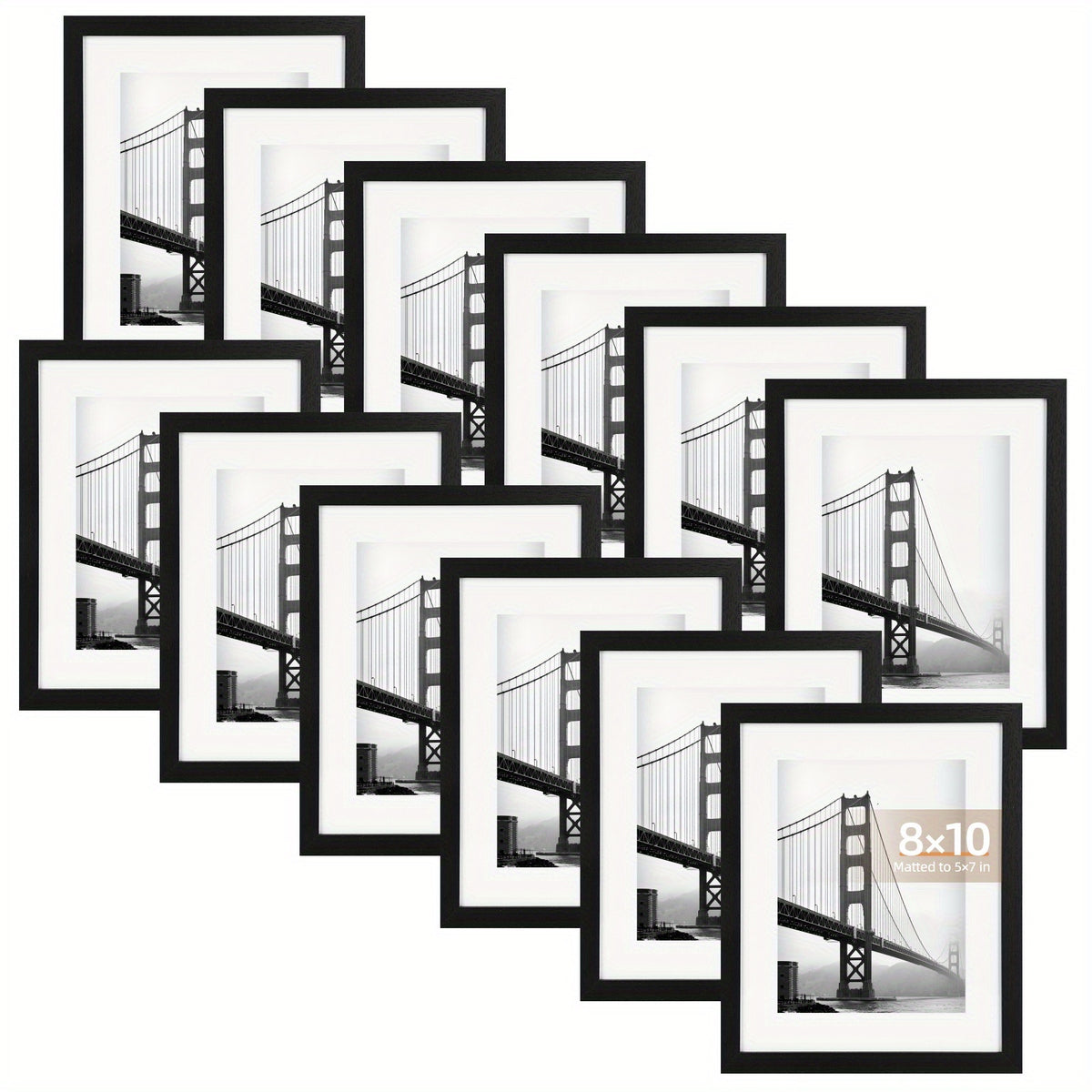 Picture Frame Set Of 12/24, Picture Frames, Photo Board, Display Pictures, Multi Photo Frames Collage for Wall Or Tabletop Display, Suitable for Home, School And Office, Black(4x6 & 5x7 & 8x10), for Halloween And Christmas