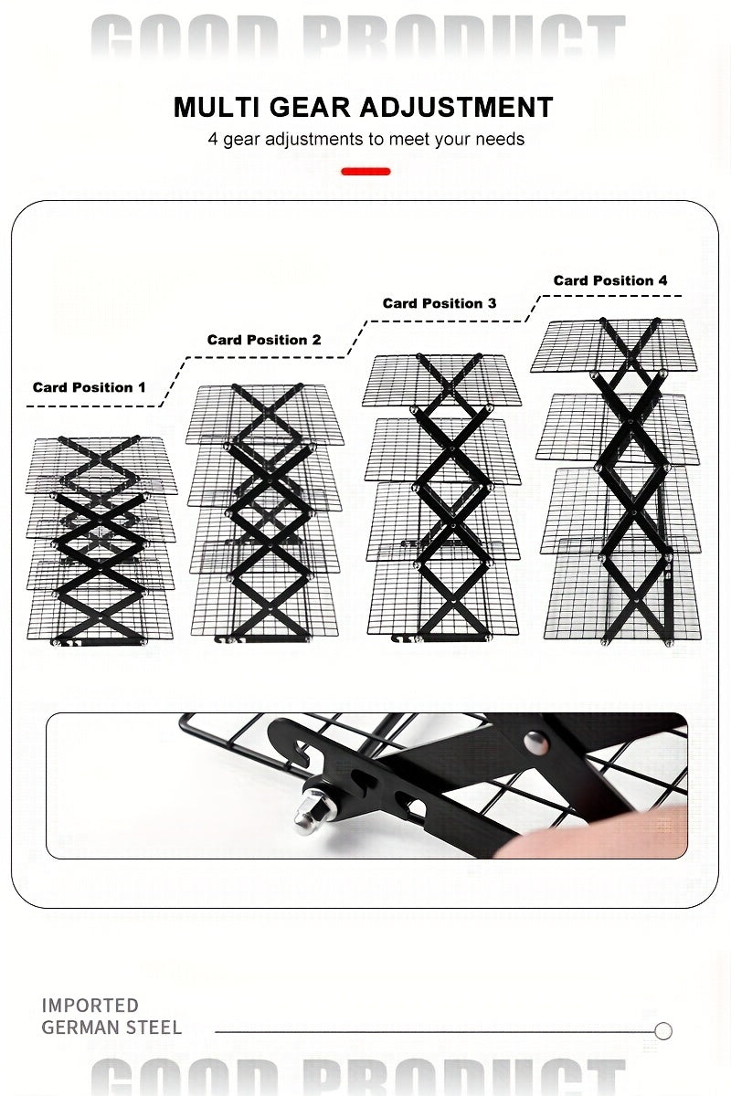 3/4-layer, Collapsible Cooling Rack, Metal Wire Rack For Baking Trays, Popular Limited Purchase, Highly Recommended, Stackable Baking And Cooking Drying Wire Cooling Rack With 4 Adjustable Settings, Camping Grill For Cooking And Cooling And Cake