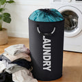 Drawstring Laundry Hamper, 25.1 Gallon Foldable Fabric Clothes Basket with Carry Handles, Single or 2-Pack Options for Bedrooms and College Dorms