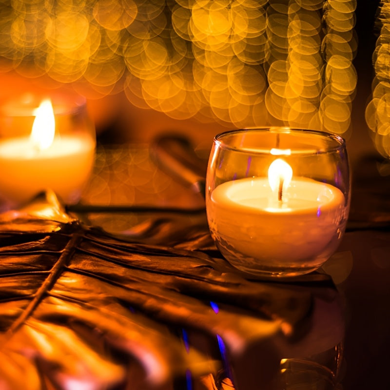 42 Instrument Style Floating Small Candles, Natural Plant Wax+pure Core, Smoke-free And Low Melting Point, Stable Burning, Suitable for Weddings, Meditation, Holiday Blessings, High-Quality Materials, Holiday Gifts