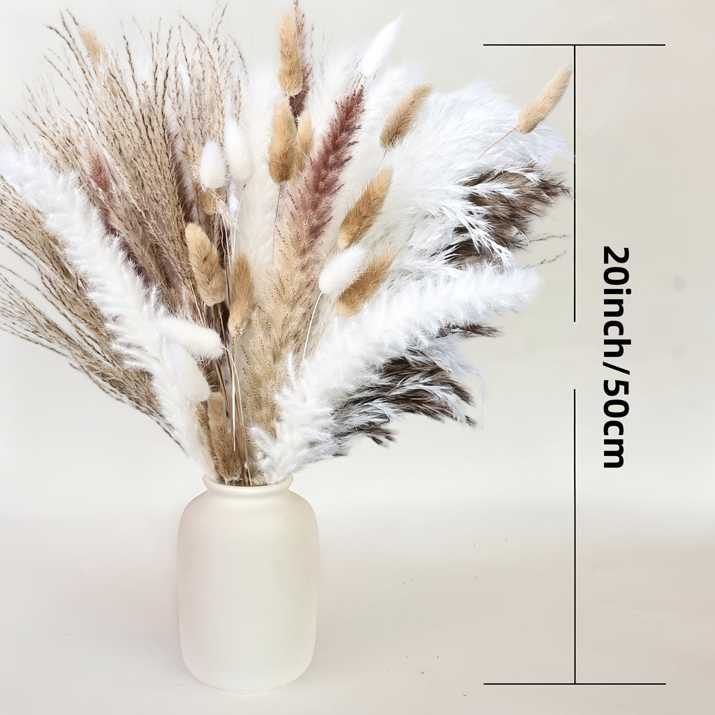 110/300pcs Dried Pampas Grass Decor, Dried Flower Bouquets for Wedding, Home, Centerpiece Table, Modern Home, Western Living Room, Nursery, Boho Room, Beach, Women'S Office, And Boho Decor