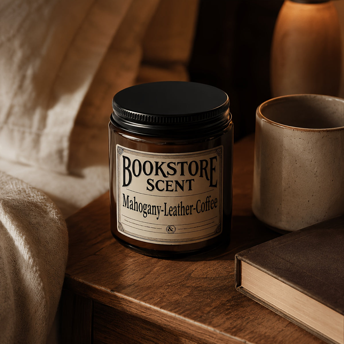 Bookstore Scented Soybean Candle - High-quality Scented Candle With A Nostalgic Bookish Aroma And A Long Burning Time.The Perfect Gift For Book Lovers, Relaxation And Home Decoration. Mother'S Day Gift Teacher'S Gratitude Gift