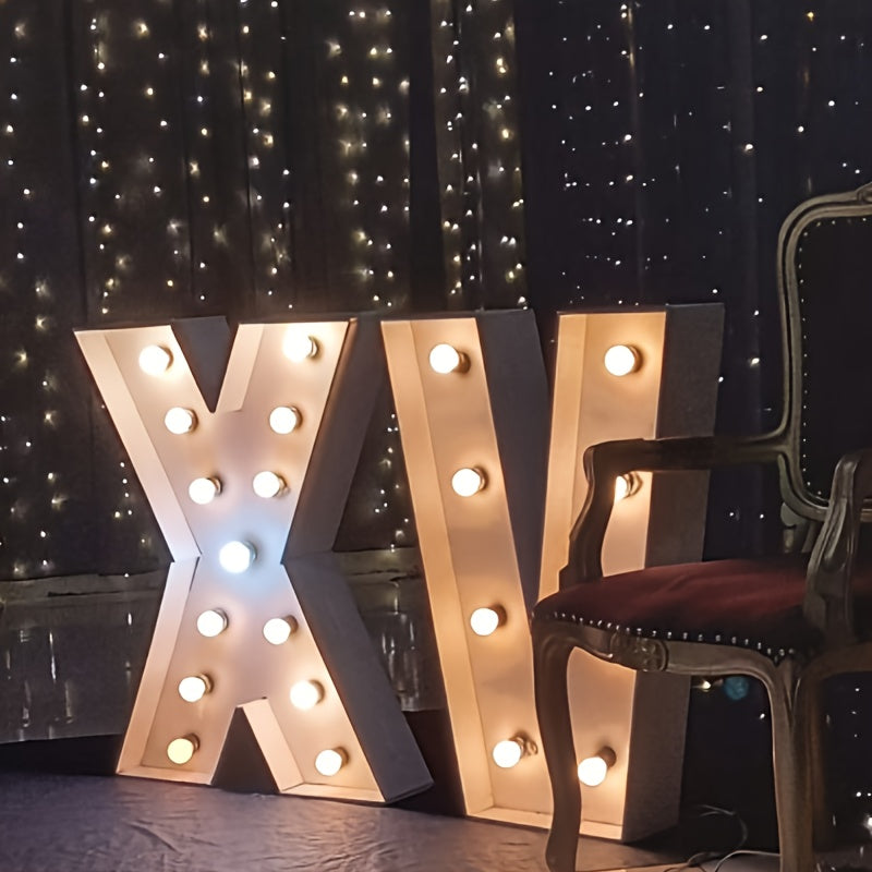 Warm White Lighted Letter Boards, 3FT GBC/MARRY ME//LOVE/HBD for Birthdays, Anniversaries & More Wall Pediments KT Board Marquee Letters Light