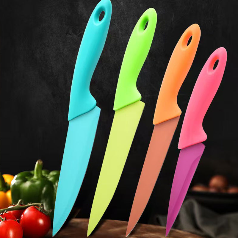 3 Inch Paring Knives, 4-Piece Kitchen Peeling Knife Set with German Steel Blades and PP Plastic Handles for Fruit, Vegetable and Everyday Food Prep