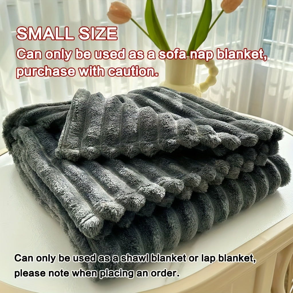 Ultra-Soft Thick Fleece Blanket | Multi-Color, 3D Faux Rabbit Fur, Double-Sided, Ideal for All Seasons, Home, Office, Travel, Camping, Gift for All Occasions