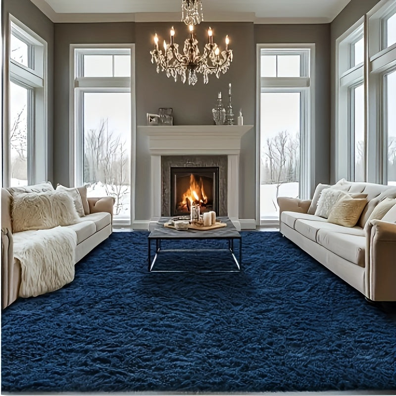 1pc Of Ultra Soft And Thick Fluffy Living Room Carpet, Non Slip, Soft, Comfortable, Fashionable, High-end, Available In Various Sizes And Colors. The Carpet Can Be Used for Bedroom, Dining Room, Living Room, And Office Decoration, Home Decoration
