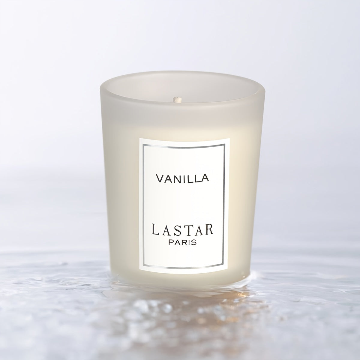 LASTAR Paris Vanilla Scented Candle - Elegant Round Soy Wax Jar with Glitter Accents, Perfect for Home, Hotel, Wedding Decor | Ideal Gift for Christmas, Halloween, Valentine's Day, Mother's Day, Net Content 70g