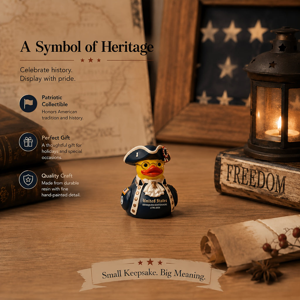 A 250th Anniversary Commemorative Edition Liberty Eagle Duck - 1776-2026 Memorial Collectible Resin Sculpture, Suitable for Placement in Multiple Scenes, Fully Loaded with Historical Commemorative Attributes, a Unique Cultural Symbol, an Exclusive
