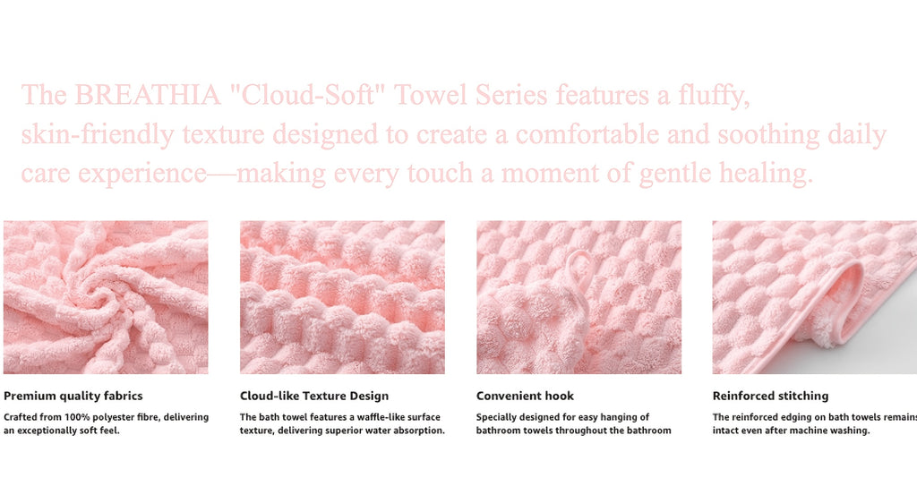 [5pcs Coral Fleece Towels] 5pcs Coral Fleece Bath Towel Set, 4 Soft Absorbent Bath Towels 27" X 55" with Hair Drying Cap, Quick Dry Plush Towels with Hanging Loop for Bathroom, Shower, Home