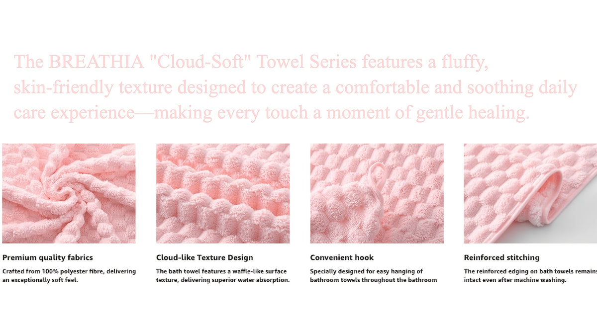 [5pcs Coral Fleece Towels] 5pcs Coral Fleece Bath Towel Set, 4 Soft Absorbent Bath Towels 27" X 55" with Hair Drying Cap, Quick Dry Plush Towels with Hanging Loop for Bathroom, Shower, Home