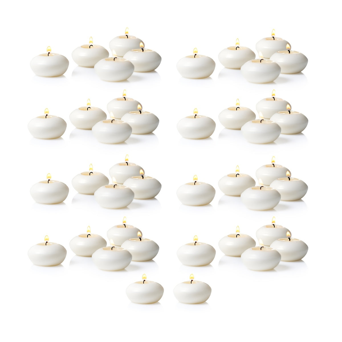 42 Instrument Style Floating Small Candles, Natural Plant Wax+pure Core, Smoke-free And Low Melting Point, Stable Burning, Suitable for Weddings, Meditation, Holiday Blessings, High-Quality Materials, Holiday Gifts