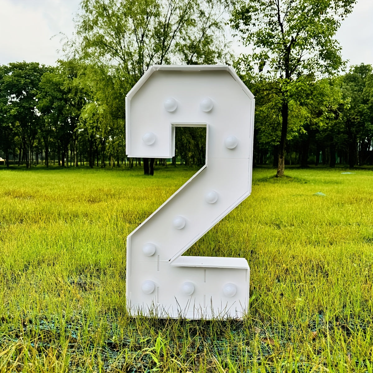 Warm White 3Ft/91.5Cm/36Inch Party Numbers - Birthday, Anniversary, Wedding Decorations, 3D KT Board 3Ft Tall Glowing Sign with Easy Snap Assembly (Battery Not Included)