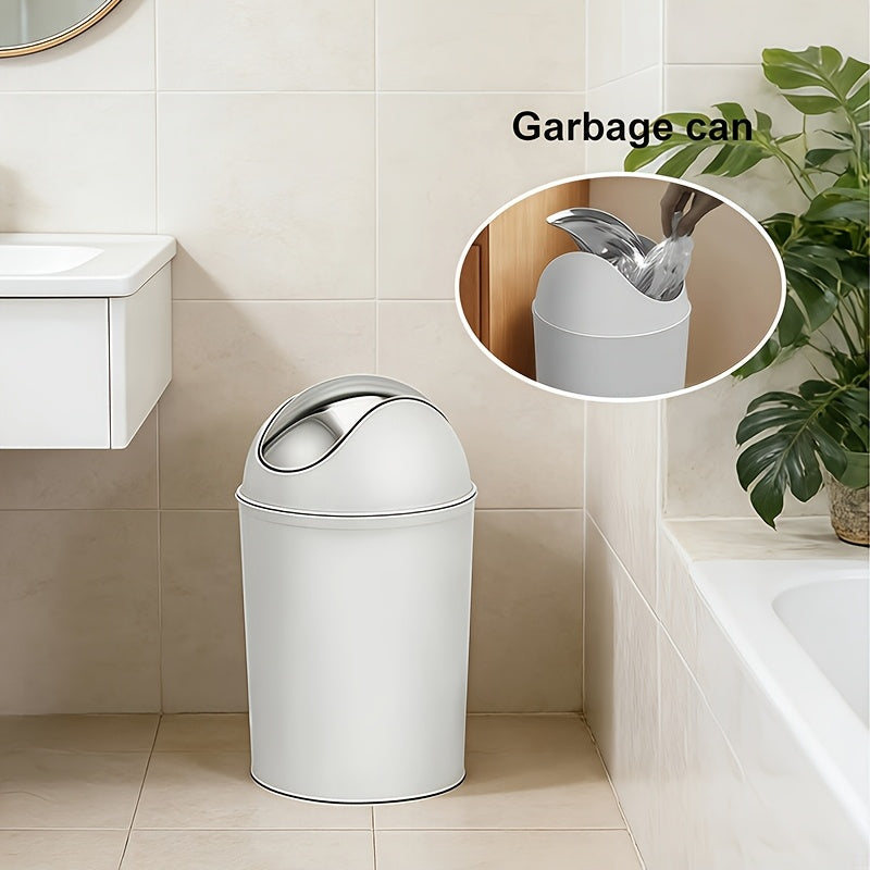 7pcs Luxury Bathroom Accessory Set - Premium Quality, Modern Style - Complete with Trash Can, Toilet Brush, Lotion Dispenser, Soap Dish, Mouthwash Cup & Toothbrush Holder - Space-Saving, Easy to Clean, Ideal for Bathroom Decor And Housewarming Gifts