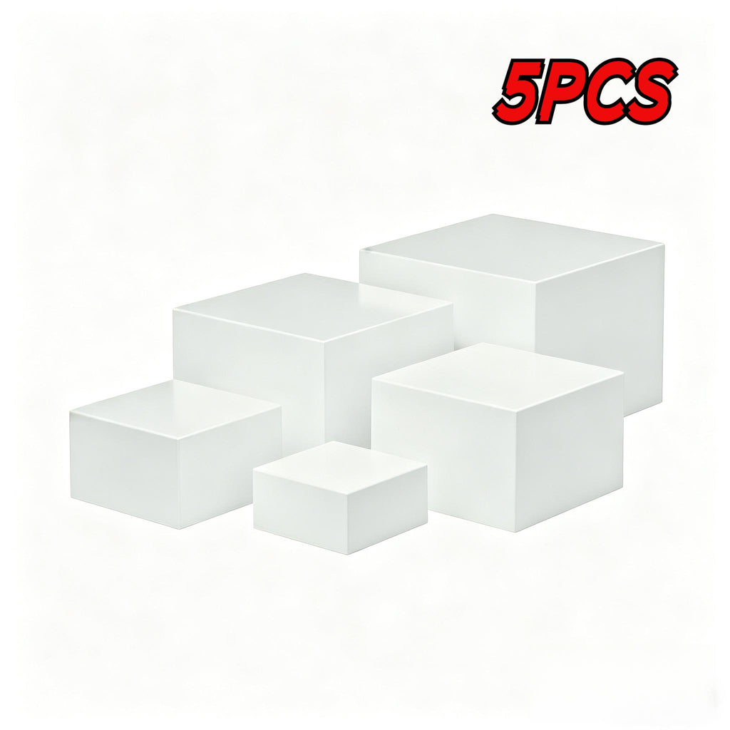 5pcs Square White Acrylic Display Stands