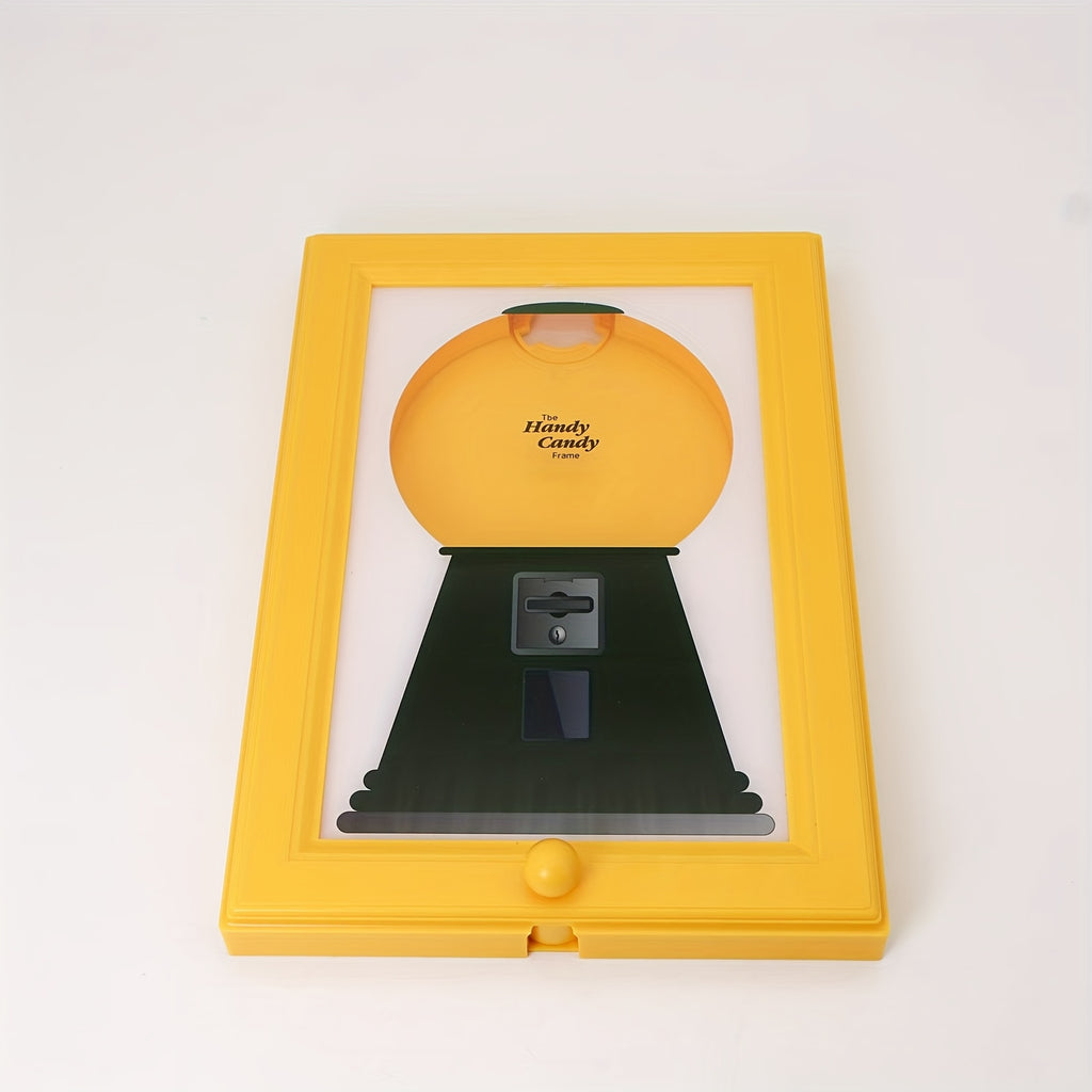 Wall-Mounted Square Photo Frame & Candy Dispenser with Picture Display Shelf - Horizontal Suitable for Candies, Nuts, Pet Treats Storage - Decor,, Office - Space-Saving Picture Frame and Treat Holder