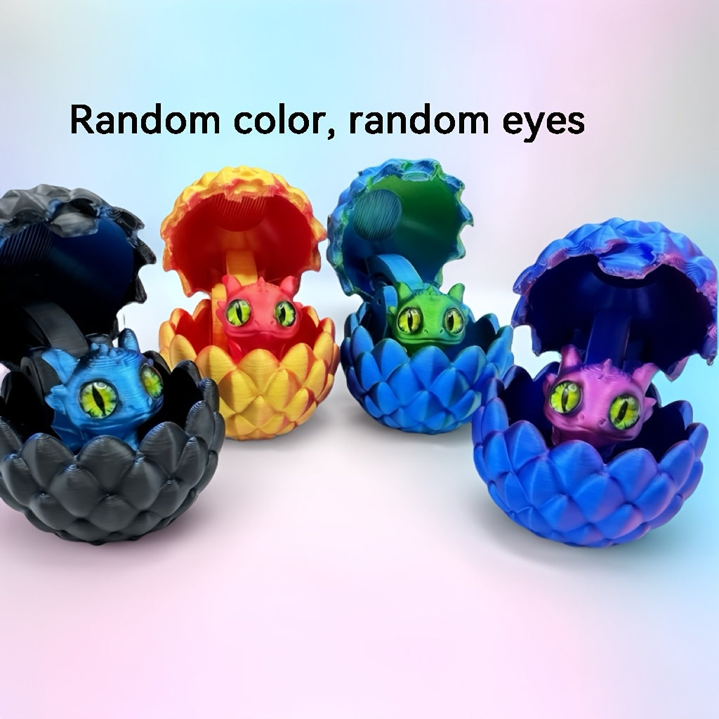 8pcs Random Color, 3D Printed Dragon Eggs And Dragon Statues, Suitable for Holiday Decoration, Holiday Gifts, And Other Decorations