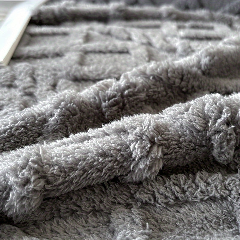 1pc Modern Jacquard Shu Velveteen Sofa Throw Cover - Pet Friendly Slipcover with Soft Plush Feel - Machine Washable, Non-Printing Single Piece Couch Protector for Home Decor - Fits Armchair to 4-Seater Sectional Sofas