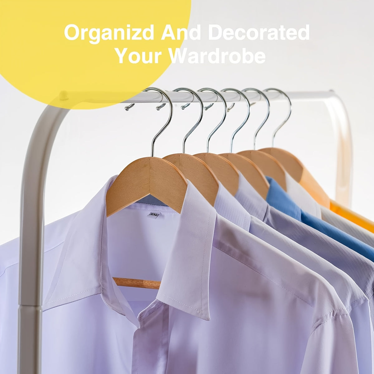 30/20/10pcs Heavy-Duty Solid Wood Clothes Hangers - Suitable for Heavy Coats, Jackets, Dresses - Space-Saving Sturdy Standalone Hangers Suitable for Home, Office, Hotel; Durable Wood Hangers for Wardrobe, Wood for Fashion Enthusiasts