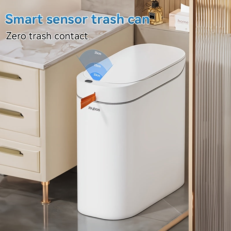 1pc/2pcs/3pcs Self-Emptying Trash Can with Drawstring Bags, Hands-Free Pull-Out Design, 3.8-Gallon Capacity – Ideal for Home, Bathroom, Kitchen, Bedroom & Dorm Room Decor and Accessories