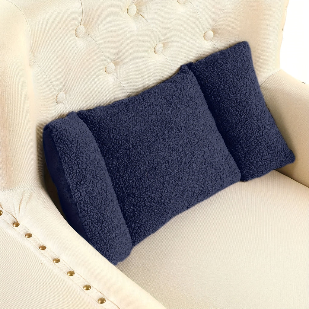 Lumbar Support Pillow for Office Chair & Sofa, 3-Stage Adjustable Waist Backrest Cushion with Soft Polyester Fiber, Knotted Detail, Hand-Washable, 5 Colors