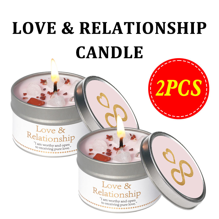 EVODUCK 2pcs/1pc Law Of Attraction Protection Manifestation Candle | Sage Each 3oz/total 6oz Scented Soy Wax Candle With Golden Crystal | For Focus, Meditation, Yoga & Reading | Christmas, New Year, Birthday Gift For Women