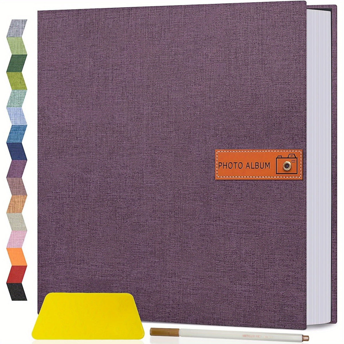 1pc Large Photo Album Self-Adhesive 4X6 5X7 8X10 Scrapbook Album Picture Book, Gifts for Mom, Family Baby And Wedding, with Metal Pen And Plastic Board Photo Album Book Valentine'S Day Gifts Mother'S Day Gift