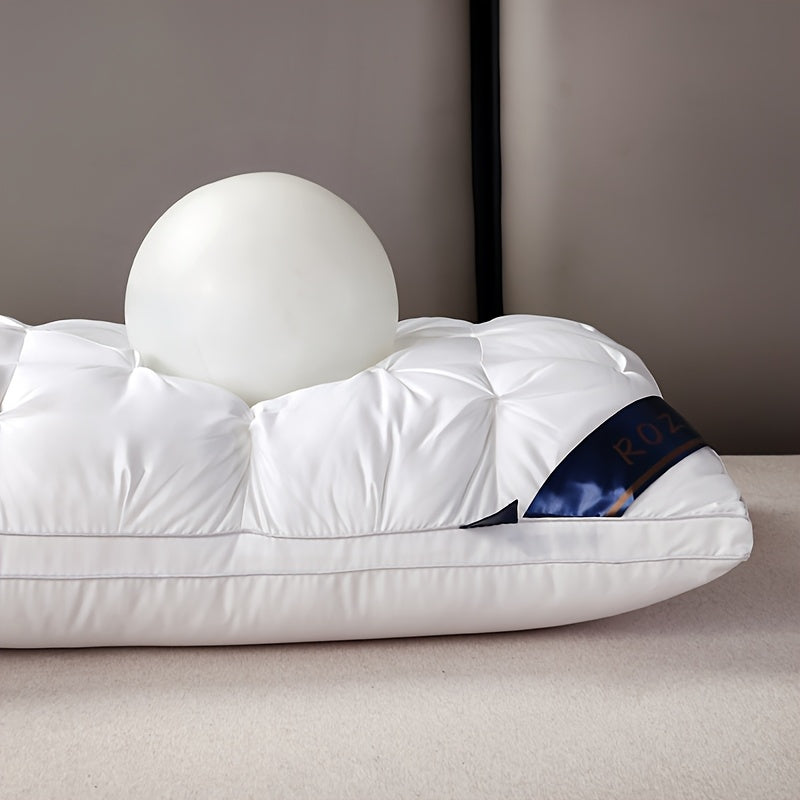 1/2pcs Luxury Hotel-Quality Pillows, Queen Size High Resilience Plush Fill, Soft Comfortable for Deep Sleep. Ideal for Side Back Sleepers, Breathable Cooling, All-Season Use, Machine Washable, Hypoallergenic Plush Cover, Cooling