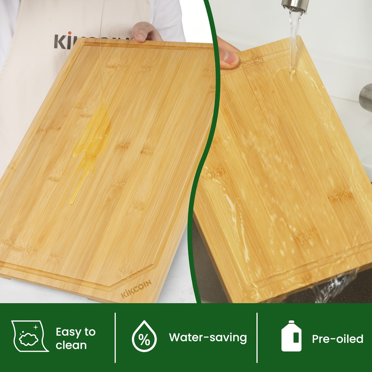 4pcs Extra Large Kitchen Bamboo Cutting Board Set, Heavy Duty with Juice Grooves, Chopping Board Set for Meat, Vegetables, Cheese.Essential Kitchen Tools.Family, Friends. Holiday Party.Memorial Day, Spring Essentials, Mother's Day Gift